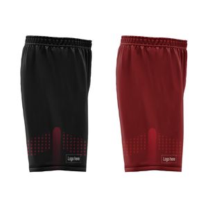 Custom Sublimated Basketball <b>Shorts</b> Red Black Moisture Wicking <b>Polyester</b> Unisex Adult Team Numbers Elastic Waist - Product Image 5
