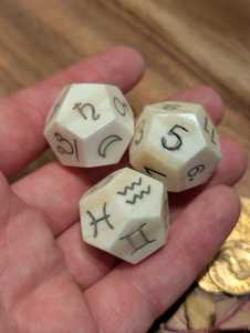 Luxury Polyhedral Bone <b>Dice</b> 7-Piece <b>Set</b> Durable Eco-Friendly Unique for RPG Board Games Tradebyd - Product Image 1
