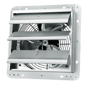 Ventilateur d'extraction mural en aluminium haute vitesse 820 CFM 10FT avec moteur AC et volet, pour l'aération et le refroidissement des greniers, vert, pour l'éco-vie - Product Image 1