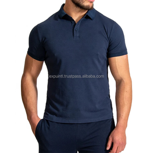 Personnalisé Respirant Ajusté Piqué Tissu Stretch Poignets Élastiques Polo Trois Boutons Muscle Fit Coton Spandex Polo Hommes - Product Image 1
