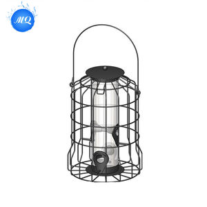 Mangeoire à oiseaux suspendue extérieure en métal de qualité supérieure <span class=keywords><strong>Cage</strong></span> à oiseaux sauvage de style classique à l'épreuve des écureuils avec toit pour jardin et cour pour salon - Product Image 2
