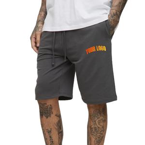 Haute qualité respirant 100% coton hommes survêtement léger couleur gris chiné grande taille respirant hip hop homme décontracté court - Product Image 1