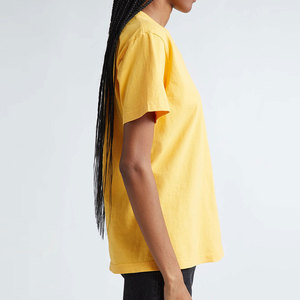 T-shirt pour femme en coton 100% tricoté, léger, écologique, à manches courtes, col personnalisable, décontracté, respirant, séchage rapide, hiver - Product Image 1