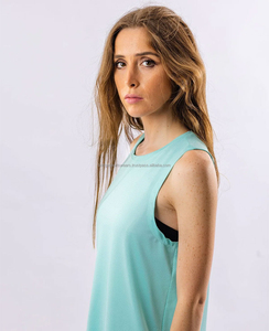 <b>Womens</b> Custom <b>Tank</b> <b>Top</b> V Neck <b>Knitted</b> Cotton/Bamboo Breathable Summer Gym Workout - Product Image 3