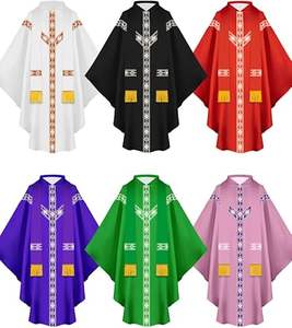 Nuevo Diseño 2026 Casullas y Túnicas Tradicionales Transpirables para Sacerdotes Católicos, Pastores y Padres, Tallas Grandes, Vestimentas Litúrgicas para Iglesia - Product Image 6