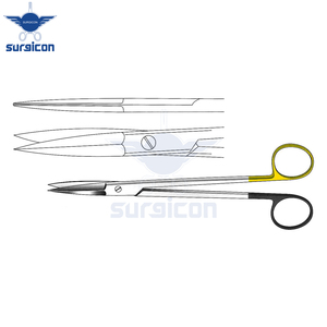 Ciseaux McIndoe 19 cm / 7-1/2 pouces droits pour cartilage, bords extérieurs semi-affûtés, lame simple dentelée Super Cut TC chirurgical - Product Image 3