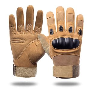 Full Finger Tactical <b>Gloves</b> Tan Polyester Non Slip Outdoor <b>Men</b> Hook And Loop Closure - Product Image 1