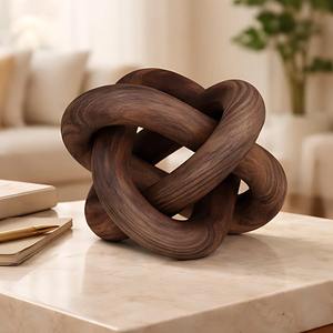 Chaîne décorative en bois, style ferme rustique, décoration de chaîne en bois de style campagnard - Product Image 6