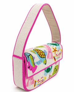 Sac à bandoulière à motif paysager perlé, avec une seule poignée, design brodé, pour toutes les saisons, usage quotidien - Product Image 4