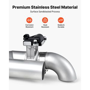 Kit Valvola di Scarico Elettrica Universale in Acciaio Inox da 2,5 Pollici, Sistema di Scarico Tuning con Telecomando - Product Image 4