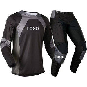 Conjunto de Jersey y Pantalones de Motocross Personalizados, Transpirables, 100% Poliéster, de Secado Rápido, para Ciclismo de Montaña, con Impresión de Logotipo Frontal, Venta al Por Mayor - Product Image 3