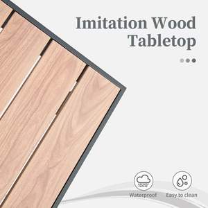 Set di mobili da esterno in alluminio 4 pezzi da 7 pollici con cuscino rosso divano componibile e tavolino da caffè per balcone e giardino - Product Image 5