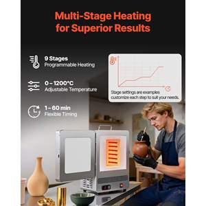 Horno Eléctrico de 1650W con Control de Temperatura PID Digital, Horno de Fusión, Recocido de Metales, Cocción de Cerámica, Temperatura Máxima Industrial - Product Image 2