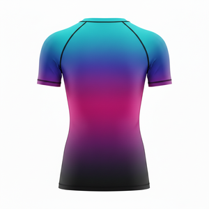 เสื้อรัดกล้ามเนื้อแบบซับลิเมชั่นสั่งทำพิเศษ ผู้ผลิต OEM รับผลิตแบรนด์ส่วนตัว เสื้อคอมเพรสชั่นสำหรับ MMA BJJ ยิวยิตสู ชุดฝึกซ้อมกีฬาสำหรับผู้ชาย - Product Image 2