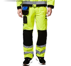 Wholesale Men Safety <b>Work</b> <b>Trousers</b> Multi Pockets <b>Work</b> Stretch Pants Reflective Hi Vis Workwear <b>Trousers</b> - Product Image 4