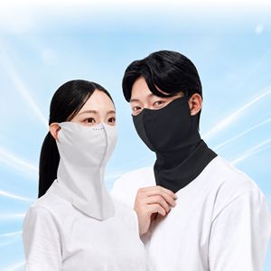 หน้ากากคลุมหน้าและคอ MACCI รุ่น Unisex 2 ชั้น ผลิตจากโพลีเอสเตอร์/คอตตอน 120 กรัม พิมพ์ลายด้วยความร้อน ใช้ได้ทุกฤดู สีดำ ขาว เบจ รุ่นจีน - Product Image 1