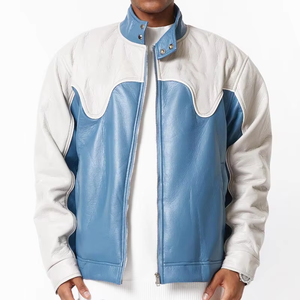 Chaqueta Bomber de Cuero Genuino Personalizada para Hombre, Impermeable, Elegante, con Bordado Chenille, Gruesa, para Invierno y Primavera - Product Image 2