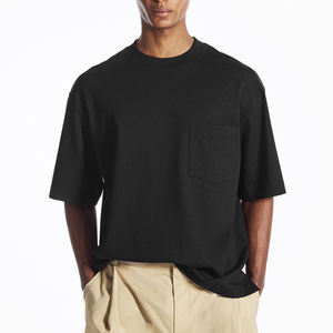 T-shirt vierge pour sublimation et sérigraphie de haute qualité, coupe ample et épaisse pour homme, 240 GSM, coton, style streetwear. - Product Image 2