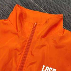 Custom Made Nylon Windbreaker <b>Jacket</b> and Jogging Shorts Set Casual 2-Piece Gym Fitness Gear for <b>Men</b> <b>Summer</b> - Product Image 4