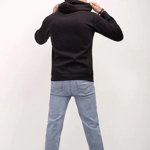 เสื้อสเวตเชิ้ตมีฮู้ดสีดำสำหรับผู้ชาย ผ้าฝ้าย ทรงปกติ สวมใส่สบาย พิมพ์ลายตัวอักษรด้านหน้า ลายตัวอักษรภาษาอาหรับ เหมาะสำหรับใส่ในฤดูใบไม้ร่วง - Product Image 3