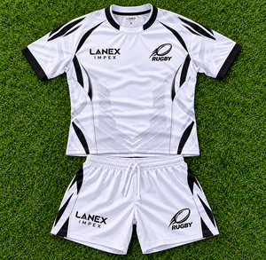 Custom <b>Rugby</b> League Uniform Set with Personalized Colors Number Printing Durable Polyester Fabric and Matching <b>Shorts</b> for Sports - Product Image 6