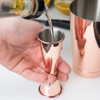 Verre doseur en cuivre de qualité supérieure, design exceptionnel, couche intérieure en acier inoxydable, pour mesurer le vin.