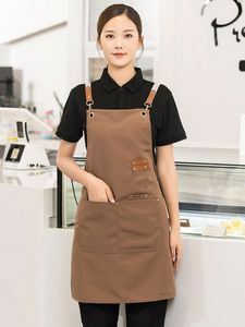 Tabliers pour femmes en mélange de coton de qualité supérieure, tissu doux et respirant, ajustement confortable, tablier couvrant entièrement la taille pour la cuisine - Product Image 2