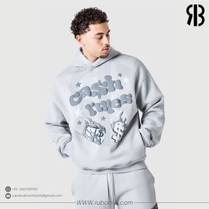 Sudadera con Capucha Rubabull Personalizada para Hombre, Gris, de Forro Polar, con Gráfico Impreso en 3D, Estilo Casual Urbano para Marcas - Product Image 2