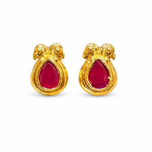 Boucles d'oreilles clous pour femme MOLL JEWELLERS plaquées or de qualité supérieure, avec cristaux et strass, tendance, élégantes, légères et confortables, idéales comme cadeau. - Product Image 1