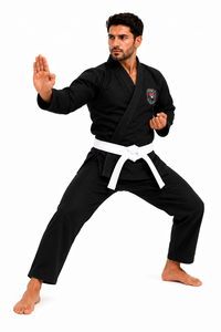 Uniforme de Taekwondo Personalizado Dumela International, Negro, de Algodón, para Hombre, Ropa de Artes Marciales, Transpirable, Cintura Alta, Duradero - Product Image 4