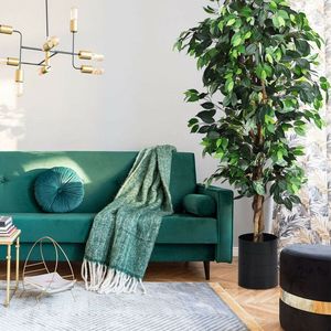 Albero di Ficus Artificiale in Seta di 1,8 Metri, Elegante Prodotto Decorativo per Interni - Product Image 2