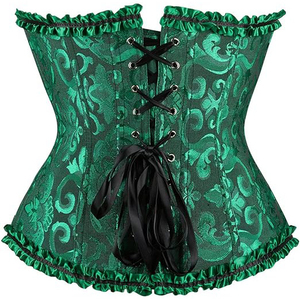 Nouveau Corset Sexy en Dentelle pour Femme, Lingerie Vintage en Satin, Noir, Rouge, Blanc, Bleu, Vert, Marron - Product Image 6