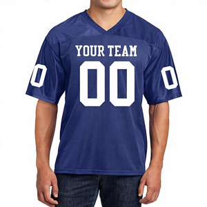 Jersey de Fútbol Americano, Malla de Poliéster, Impresión en Serigrafía, OEM, ODM, Logotipo Personalizado, Proveedor de Ropa Deportiva Resistente - Product Image 1