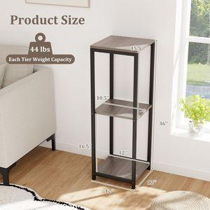 3-Tier Tall Metal Plant <b>Stand</b> <b>Corner</b> Wall Shelf with Anti-Tipping Device for Holding Plants - Product Image 4