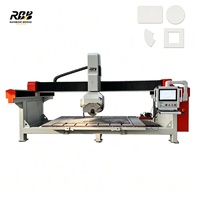 Scie à pont 5 axes RBB HQ-3220D, machine de découpe de pierre haute précision, machine de polissage de pierre, moteur 15KW, marbre, granit, 380V, 55MM
