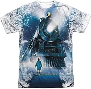 Polar Express Journey Men's Sublimation Shirt White XL t-shirts sublimation t-shirts plain custom printing