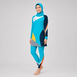 Ensemble de bikini modeste pour femmes, léger, séchage rapide, protection UV, maillot de bain deux pièces pour la plage, ensemble de bikini modeste avec un design haut de gamme - Product Image 6