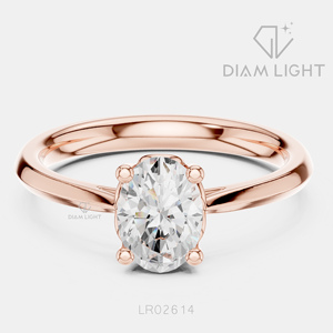 Bague de fiançailles en or blanc 14 carats avec diamant de laboratoire certifié IGI, taille ovale 0,72 carat, bijoux fins - Product Image 3