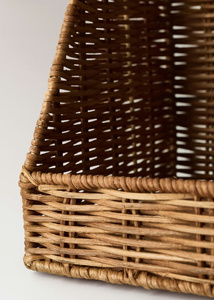 Handwoven Rattan Magazine <b>Holder</b> Wicker File Organizer Basket Desktop <b>Document</b> Storage Rack Home Kid Storage Decor - Product Image 6
