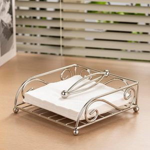 Porta Servilletas Moderno Vertical de Metal con Diseño de Diamantes, Dispensador Decorativo de Servilletas, Organizador de Mesa para Cócteles y Comedor - Product Image 1