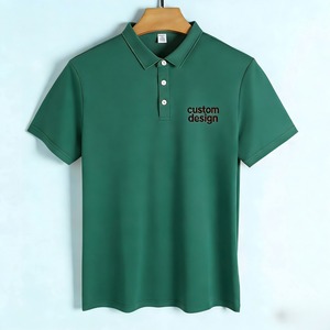 Polo en coton 100% uni personnalisé unisexe, vente en gros, manches courtes, vêtements décontractés, haute qualité, pour hommes - Product Image 2