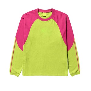Mens long sleeve shirt GSM premium cotton polyester panel design custom <b>logo</b> print 100% cotton T-shirt for men loose fit printed - Product Image 2