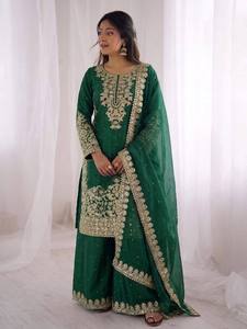 Presenting New Collection Silk With Heavy Embroidery Coding Sequence Work Top Bottom And Dupatta Set Fully Stitched ReadyToWear - Product Image 2