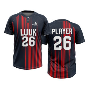 Camiseta de Béisbol Personalizada al por Mayor, con Dos Botones, Logotipo del Equipo, Nombre y Número, Sublimación Completa, Ropa Deportiva Transpirable - Product Image 3