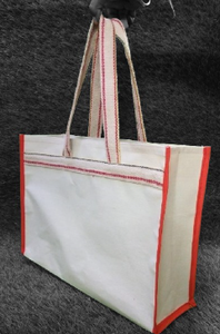 Premium Quality Natural Canvas Carry Bag 16x18x5 Inch Durable Fabric Shopping <b>Tote</b> for Grocery <b>Travel</b> Office Essentials Retail - Product Image 4
