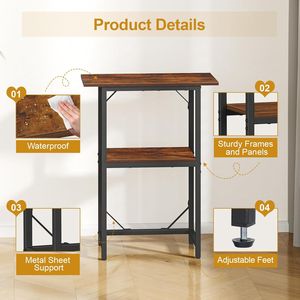 Supporto per Acquario a 2 Livelli per Vasche da 10-20 Galloni con Ripiani Portaoggetti per Acquari e Terrari da Casa e Ufficio - Product Image 4