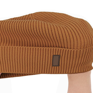 Gorro de Invierno de Lujo 2026 con Forro de Satén, Parche de Cuero Personalizado, Tono Tierra, Tejido de Punto, Forro de Seda Suave, Antifrizz, para Exteriores - Product Image 3