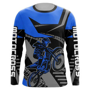 Maillot de motocross slim fit à manches longues et empiècements en mesh pour la ventilation, coupe extensible - Product Image 1