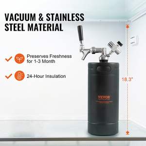 128Oz 4L Mini Keg 304 Acero inoxidable presurizado cerveza Growler CO2 regulador grifo a prueba de fugas anillo de barril cerveza artesanal casera - Product Image 3