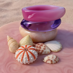 Bracelet rond tendance en résine pour femme avec paillettes, accessoire de fête chrétienne par AFZA ENTERPRISES - Product Image 6